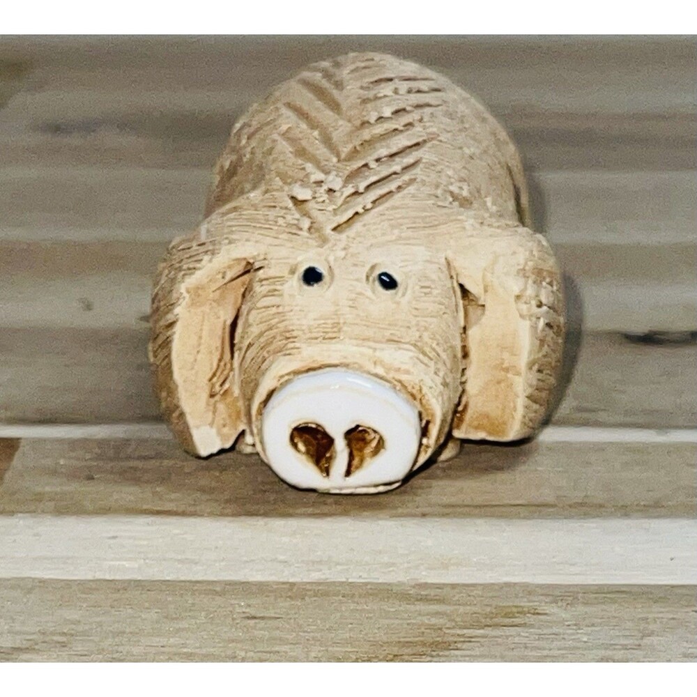 Vintage Artisania Rinconada Pig Figurine Made In Uruguay Signed